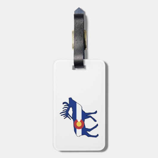 Colorado Flag Elk Bagagelabel (Achterkant verticaal)