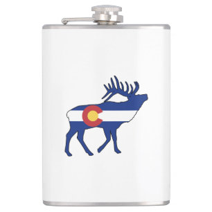 Colorado Flag Elk Heupfles