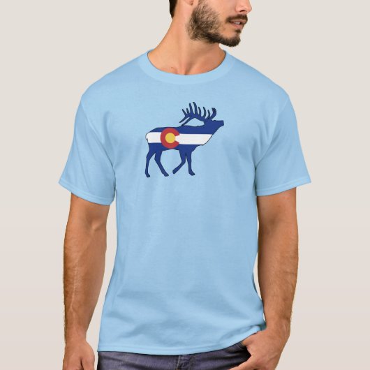 Colorado Flag Elk T-shirt (Voorkant)
