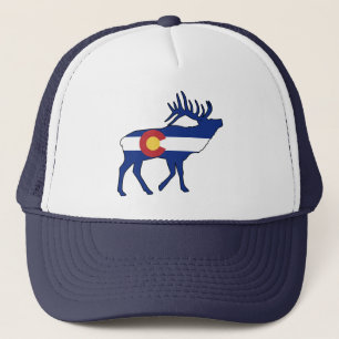 Colorado Flag Elk Trucker Pet