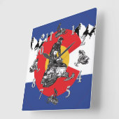 Colorado Flag en Snowmobile klok (Hoek)