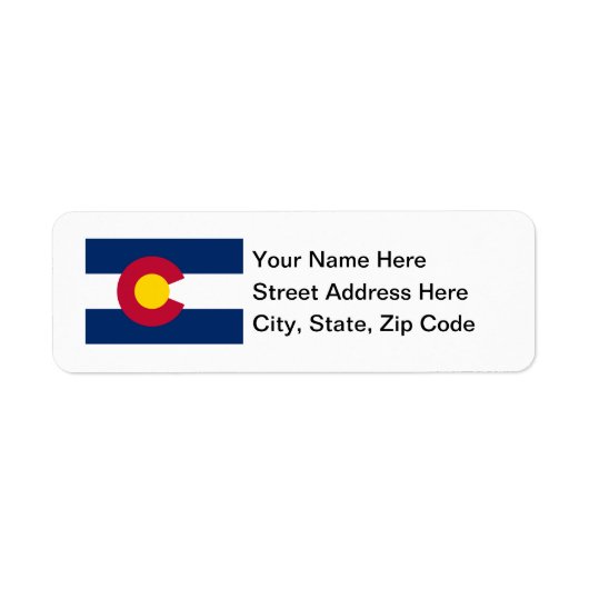 Colorado Flag Etiket (Voorkant)