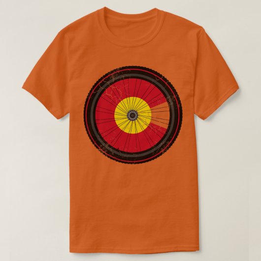 Colorado Flag Fietswiel T-shirt (Design voorkant)