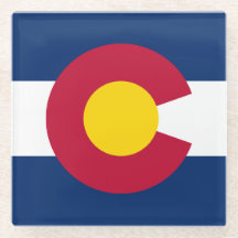 Colorado Flag Glass Onderzetter