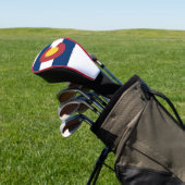 Colorado Flag Golf Head Hoesje Golfheadcover (Insitu)