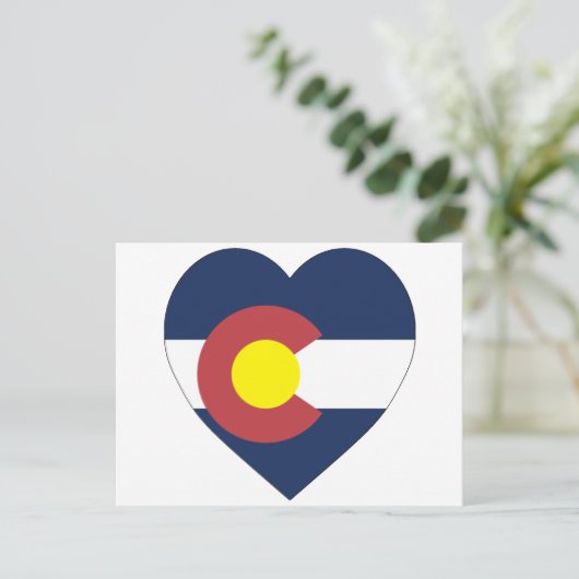 Colorado Flag Heart Briefkaart (Staand voorkant)