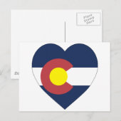Colorado Flag Heart Briefkaart (Voorkant / Achterkant)