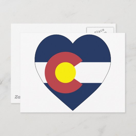Colorado Flag Heart Briefkaart (Voorkant / Achterkant)