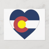 Colorado Flag Heart Briefkaart (Voorkant)