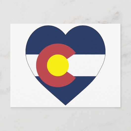 Colorado Flag Heart Briefkaart (Voorkant)