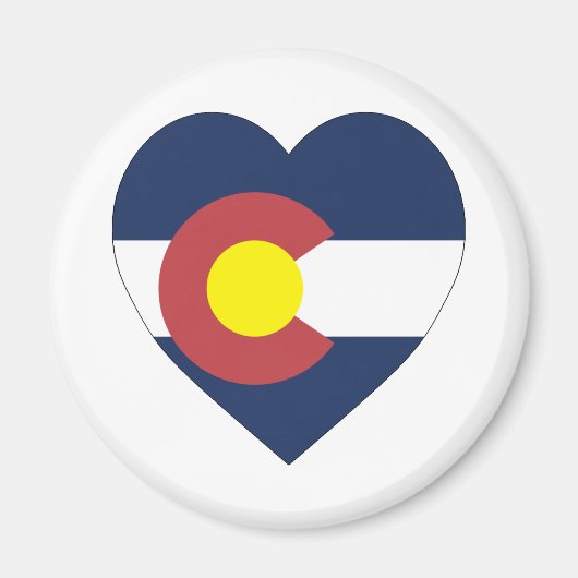 Colorado Flag Heart Magneet (Voorkant)