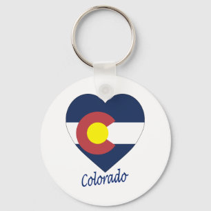 Colorado Flag Heart Sleutelhanger