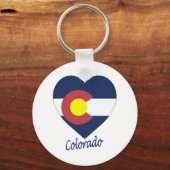 Colorado Flag Heart Sleutelhanger (Voorkant)