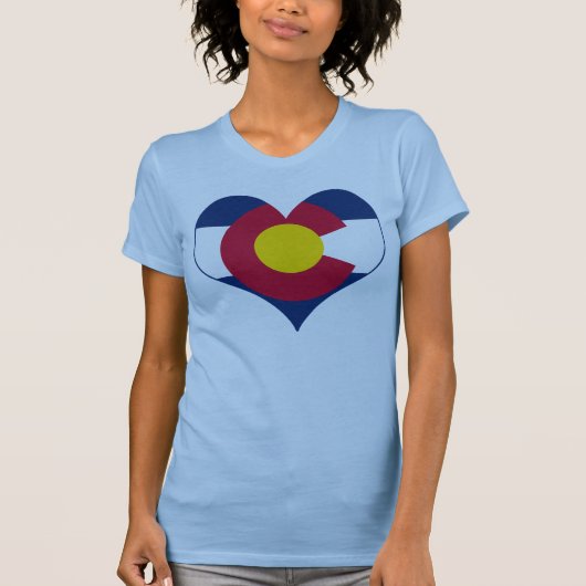 Colorado Flag Heart T-shirt (Voorkant)