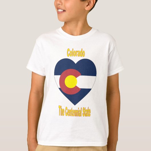 Colorado Flag Heart T-shirt (Voorkant)
