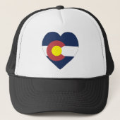 Colorado Flag Heart Trucker Pet (Voorkant)