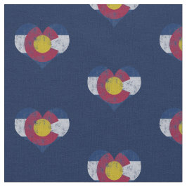  Colorado Flag Hearts Stof