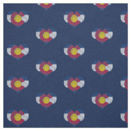 Colorado Flag Hearts Stof