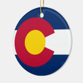 Colorado Flag Keramisch Ornament (Links)