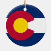 Colorado Flag Keramisch Ornament (Achterkant)