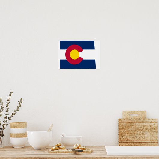 Colorado Flag Map Poster (Keuken)