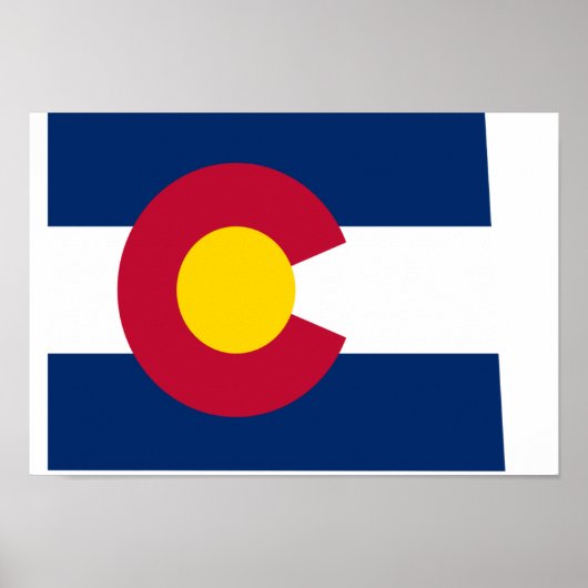 Colorado Flag Map Poster (Voorkant)