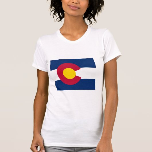 Colorado Flag Map T-shirt (Voorkant)