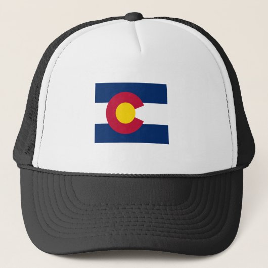 Colorado Flag Map Trucker Pet (Voorkant)