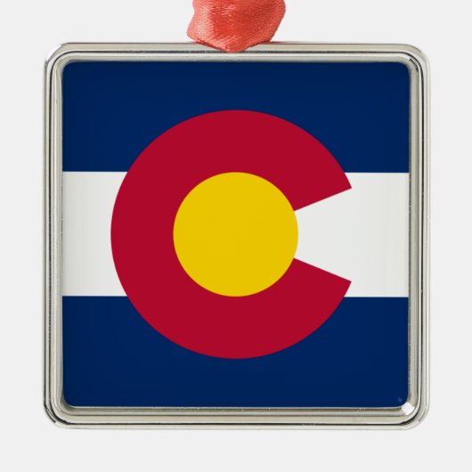 Colorado Flag Metal Ornament (Voorkant)