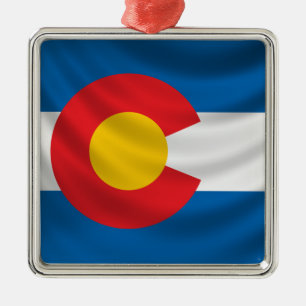 Colorado Flag Metalen Ornament