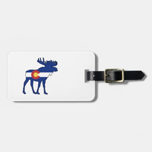 Colorado Flag Moose Bagagelabel (Voorkant horizontaal)