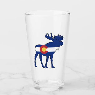 Colorado Flag Moose Glas