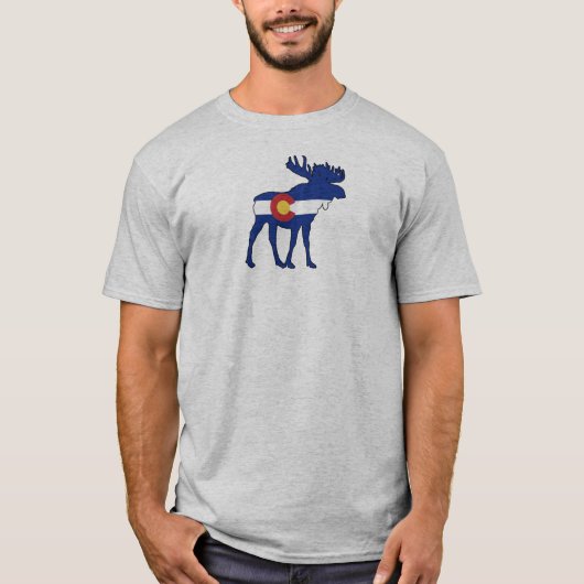 Colorado Flag Moose T-shirt (Voorkant)
