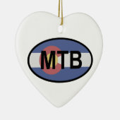 Colorado Flag Mountain Bike Keramisch Ornament (Rechts)