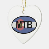 Colorado Flag Mountain Bike Keramisch Ornament (Links)