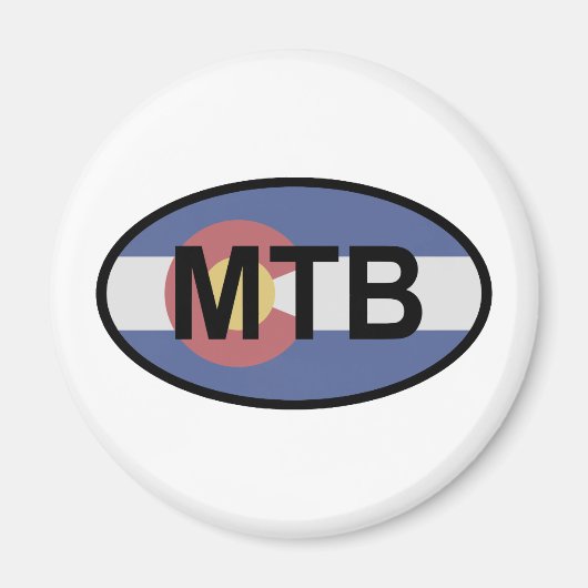 Colorado Flag Mountain Bike Magneet (Voorkant)