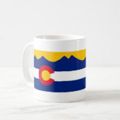 Colorado Flag Mountain Range Coffee Mok (Voorkant links)