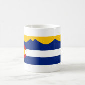 Colorado Flag Mountain Range Coffee Mok (Center)