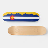 Colorado Flag Mountain Range Schaats Deck Persoonlijk Skateboard (Horizontaal)