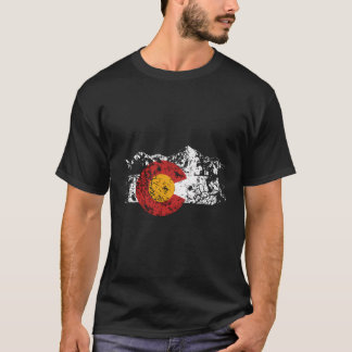 Colorado Flag  Mountain T-shirt