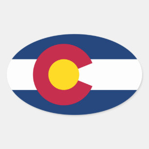 Colorado Flag Ovale Sticker
