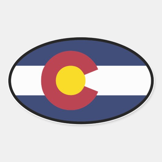 Colorado Flag Ovale Sticker (Voorkant)