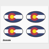 Colorado Flag Ovale Sticker (Vel)