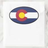 Colorado Flag Ovale Sticker (Tas)
