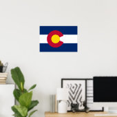 Colorado Flag Poster (Thuiskantoor)