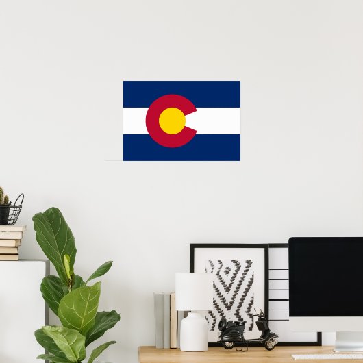 Colorado Flag Poster (Thuiskantoor)