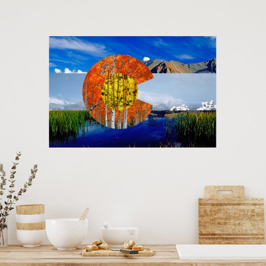 Colorado Flag Poster (Keuken)