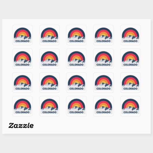 Colorado Flag Pride Vierkante Sticker (Vel)