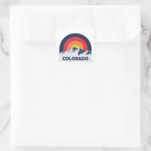 Colorado Flag Pride Vierkante Sticker (Tas)