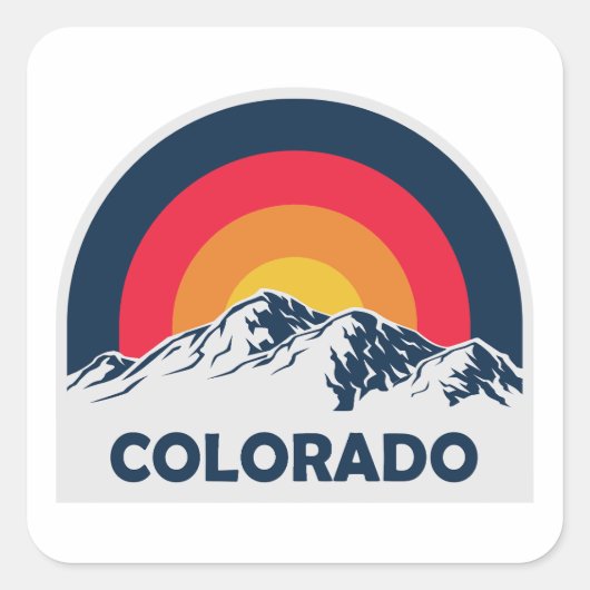 Colorado Flag Pride Vierkante Sticker (Voorkant)